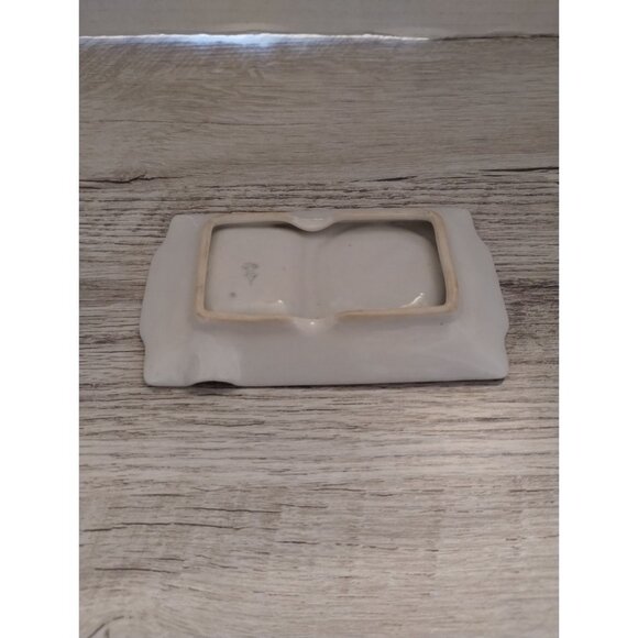 Vintage Ceramic Souvenir Dish With Gold Accents & Carriage Scene - Picture 3 of 4